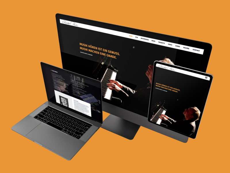 One-Page Website für einen Musiker