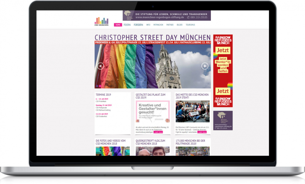 CSD München Website: Startseite